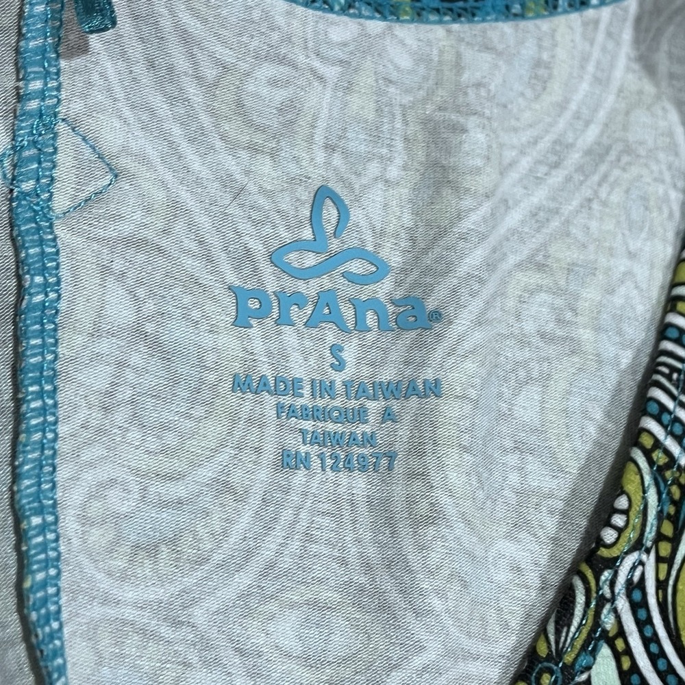 Prana Nadia Veeda‎ Sun Dress Green 3/4 Sleeve Faux Wrap Empire Waist Stretch S - Picture 10 of 10